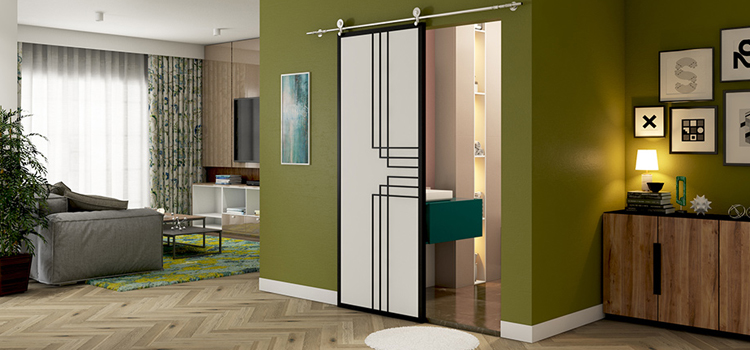 sliding bathroom door installation in Delhi